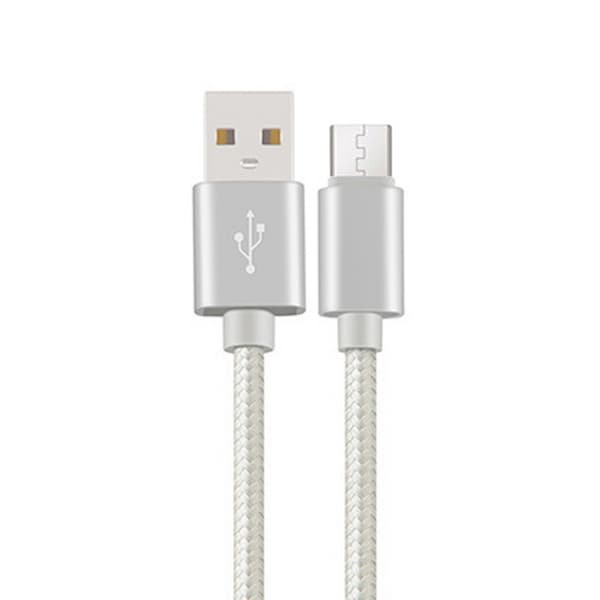 Lyhyt micro-usb USB-laturi 20 cm, hopea