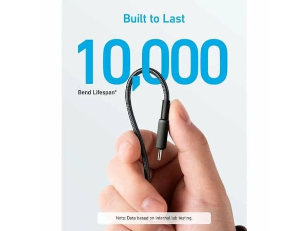 Anker 322 - USB-kabel - 24 pin USB-C (hann) til 24 pin USB-C (hann) - 5 V - 3 A - 1.8 m - USB Fast Charge (15W) - svart