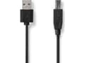 Miniatyrbild 4 av 4: Nedis CCGL60101BK20, 2 m, USB A, USB B, USB 2.0, 0,48 Gbit/sek, Sortera