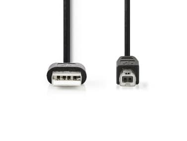 Nedis CCGL60101BK20, 2 m, USB A, USB B, USB 2.0, 0,48 Gbit/sek, Sortera
