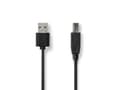 Miniatyrbild 1 av 4: Nedis CCGL60101BK20, 2 m, USB A, USB B, USB 2.0, 0,48 Gbit/sek, Sortera