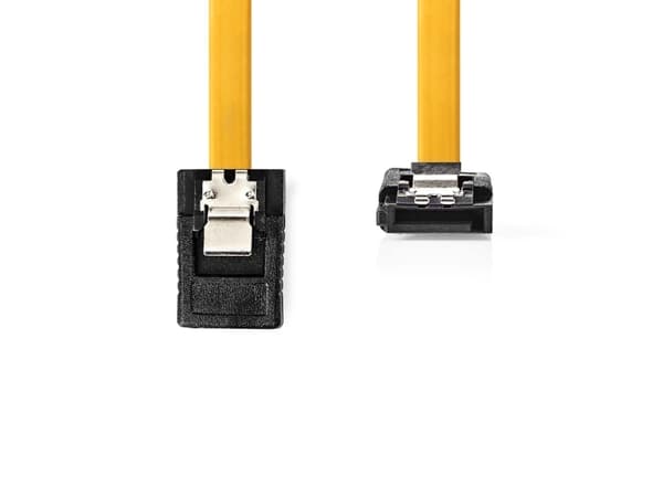 Nedis CCGB73255YE05, 0,5 m, SATA I, SATA 7-pin, SATA 7-pin, Hunkjønn/Hunkjønn, Sort, Gult