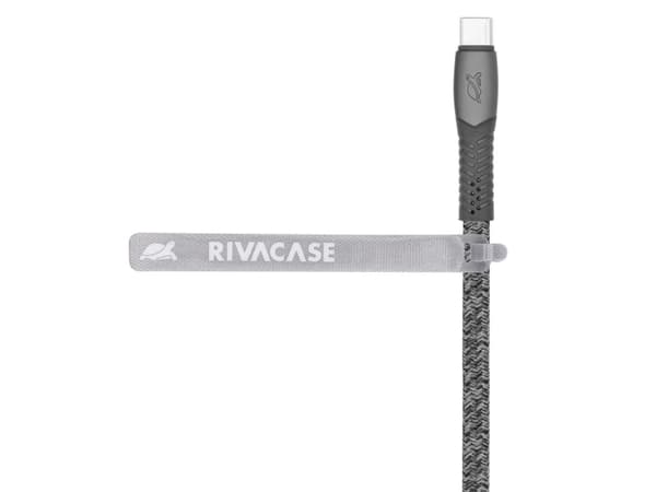 Rivacase PS6105 GR12, 1,2 m, USB C, USB C, USB 2.0, 480 Mbit/s, harmaa