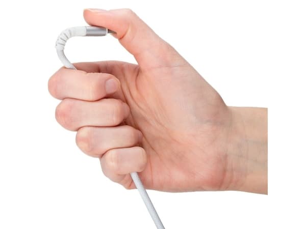 Goobay KAB USB-C (ST-ST) 2m anslutningskabel textiljacka vit, 2 m, USB C, USB C, USB 2.0, 480 Mbit/s