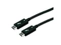 Miniatyrbilde 1 av 2: ROLINE 11.02.9043, 0,5 m, USB C, USB C, USB 3.2 Gen 1 (3.1 Gen 1), 40 Gbit/s, Sort