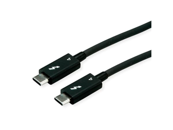ROLINE 11.02.9047, 1,5 m, USB C, USB C, USB 3.2 Gen 1 (3.1 Gen 1), 40 Gbit/s, Sort