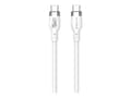 Miniatyrbild 1 av 5: HyperJuice - USB-kabel - 24 pin USB-C (hane) till 24 pin USB-C (hane) - USB 2.0 - 1 m - USB-strömförsörjning (240W), utökat effektområde (EPR) - vit