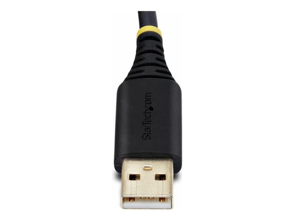 StarTech.com 10ft (3m) USB to Null Modem Serial Adapter Cable, Interchangeable DB9 Screws/Nuts, COM Retention, USB-A to RS232, FTDI, Level-4 ESD Prot