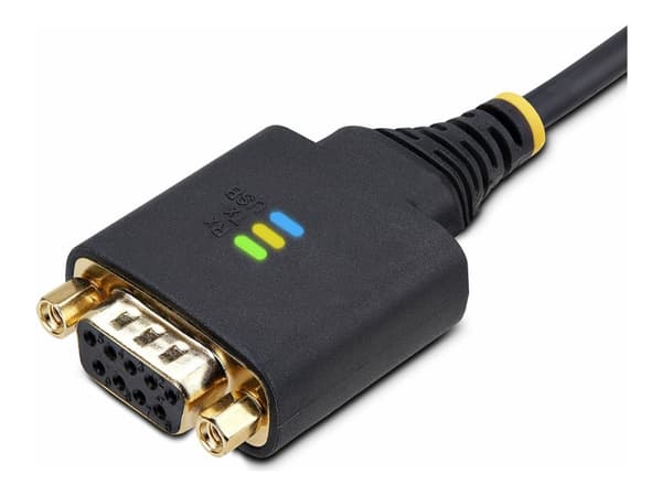 StarTech.com 10ft (3m) USB to Null Modem Serial Adapter Cable, Interchangeable DB9 Screws/Nuts, COM Retention, USB-A to RS232, FTDI, Level-4 ESD Prot