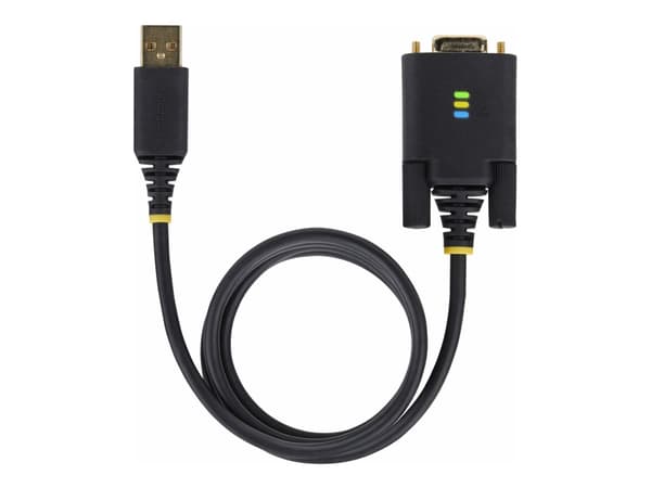 StarTech.com 10ft (3m) USB to Null Modem Serial Adapter Cable, Interchangeable DB9 Screws/Nuts, COM Retention, USB-A to RS232, FTDI, Level-4 ESD Prot