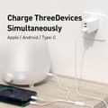 Miniatyrbild 4 av 5: Baseus 3in1 USB-A till USB-C, Lightning, microUSB kabel 0.5m