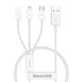 Miniatyrbild 1 av 5: Baseus 3in1 USB-A till USB-C, Lightning, microUSB kabel 0.5m