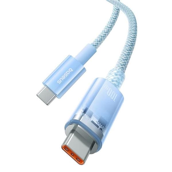 Baseus USB-C till USB-C kabel 2m 100W - Blå