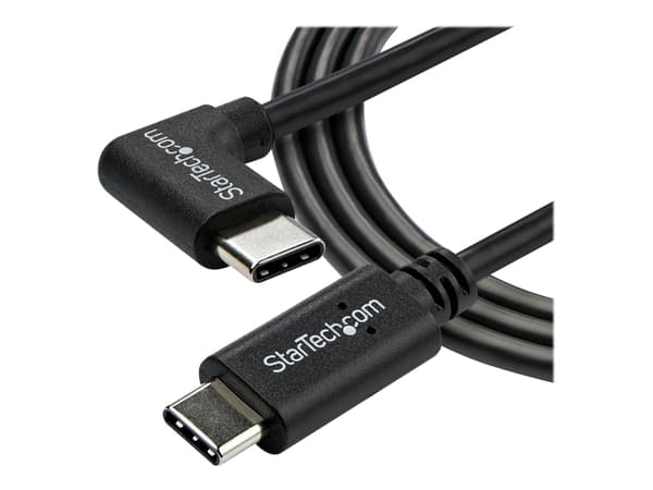StarTech.com Right Angle USB-C Cable - 1m / 3 ft - Reversible - M/M - USB Type C Cable - USB-C Charge Cable - USB C to USB C Cable (USB2CC1MR) - USB-