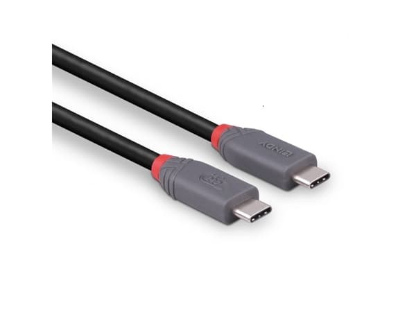 Lindy 36958, 2 m, USB C, USB C, USB4 Gen 3x2, 40 Gbit/s, Svart