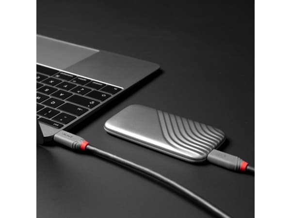 Lindy 36958, 2 m, USB C, USB C, USB4 Gen 3x2, 40 Gbit/s, Svart