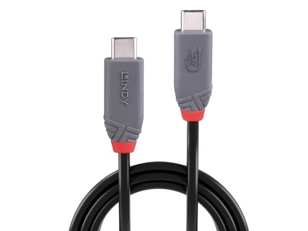 Lindy 36958, 2 m, USB C, USB C, USB4 Gen 3x2, 40 Gbit/s, Svart