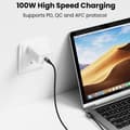 Miniatyrbillede 5 af 7: UGREEN 1m 100W hurtigopladningskabel USB-C-datakabel bøjet