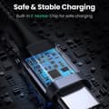 Miniatyrbillede 2 af 7: UGREEN 1m 100W hurtigopladningskabel USB-C-datakabel bøjet