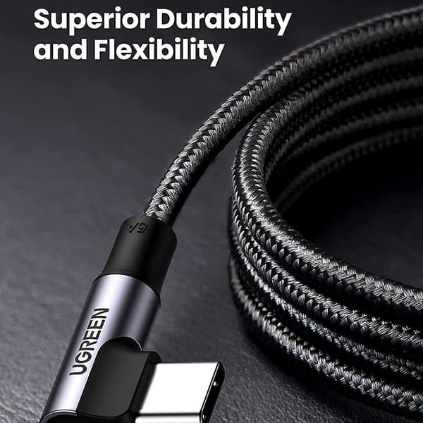 UGREEN 2m 100W pikalatausjohto kaapeli USB-C datakaapeli vääntynyt