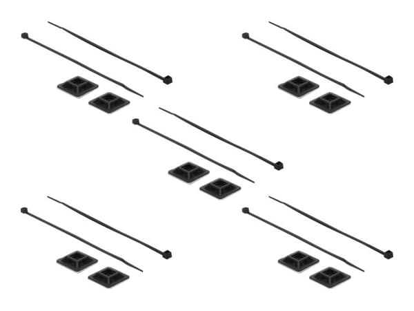 Delock - Kabelfästen - svart