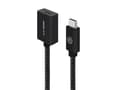 Pikkukuva 2 / 5: Alogic USB 3.2 jatkokaapeli tyyppi C -C M/F 0.5m musta