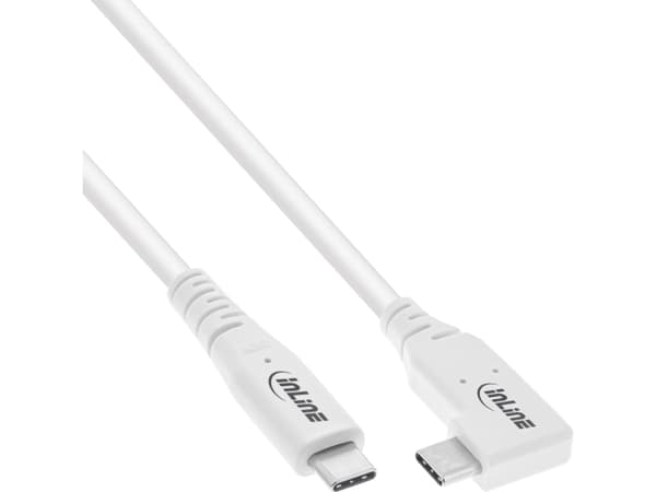 InLine 35912W, 2 m, USB C, USB C, USB4 Gen 3x2, 40 Gbit/s, Vit