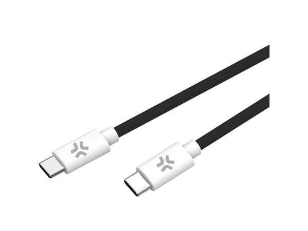 Celly USBCUSBCCOTTBK, 1,5 m, USB C, USB C, Svart, Vit