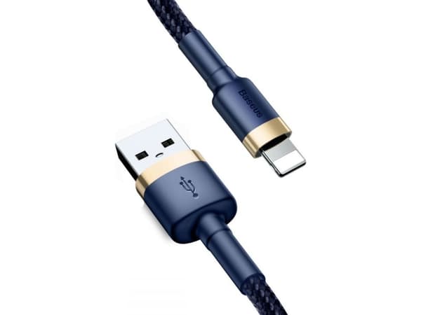 Baseus Cafule, 1 m, Lightning, USB A, Hankoppling, Hankoppling, Blå, Guld