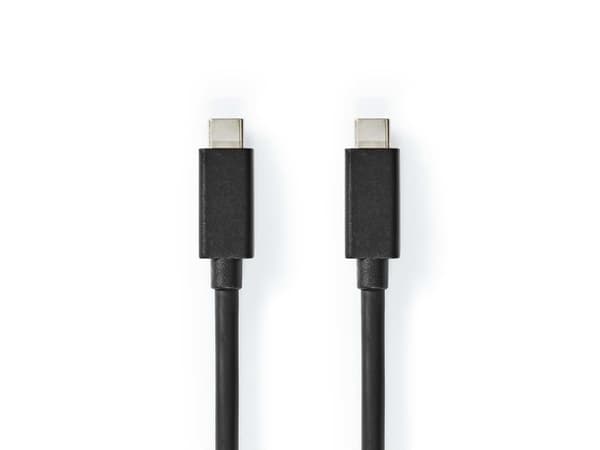 Nedis CCGL64020BK20, 2 m, USB C, USB C, USB 3.2 Gen 2x2, 20000 Mbit/s, Svart