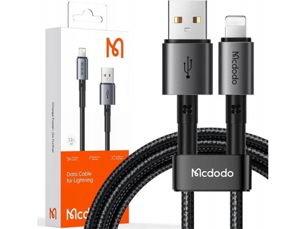 Kabel USB do lightning Mcdodo CA-3581, 3A, 1.8m (czarny)