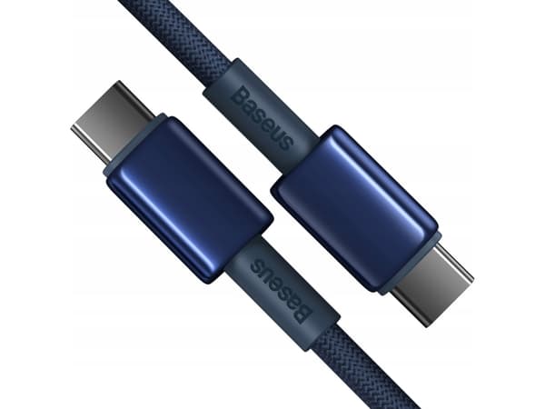 USB-C till USB-C-kabel Baseus Tungsten Gold, 100W, 1m (blå)