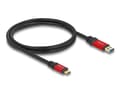 Miniatyrbild 2 av 4: Delock - USB-kabel - USB typ A (hane) till 24 pin USB-C (hane) - 1 m - upp till 10 Gbps dataöverföringshastighet, guldpläterade kontakter - svart / r