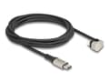 Miniatyrbilde 3 av 5: Delock - Lightning-kabel - Lightning hann vinklet til 24 pin USB-C hann - 2 m - MFI-sertifisert - svart/sølv - vinklet, up to 480 Mbps
