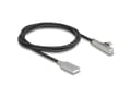 Miniatyrbilde 3 av 3: Delock - USB-kabel - USB (hann) til 24 pin USB-C (hann) vinklet - USB 2.0 - 20 V - 3 A - 1 m - Hurtiglading opptil 60W - svart/sølv