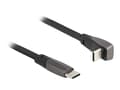 Miniatyrbilde 2 av 4: Delock - USB-kabel - 24 pin USB-C (hann) til 24 pin USB-C (hann) vinklet - USB 2.0 - 20 V - 3 A - 1 m - støtte for Power Delivery 3.0, flat ribbon -