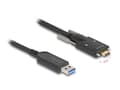 Pikkukuva 2 / 2: Delock Aktiivinen optinen kaapeli USB 10 Gbps Type-A uros USB Type-C uros, jossa on ruuvit sivulla 10 m 10 m