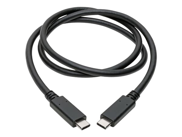 Eaton Tripp Lite Series USB-C Cable (M/M) - USB 3.2, Gen 2 (10 Gbps), 5A (100W) Rating, USB-IF Certified, Thunderbolt 3 Compatible, 3 ft. (0.91 m) -