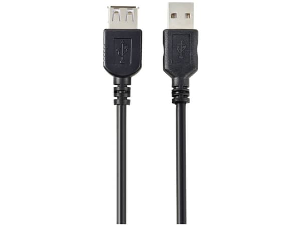 Renkforce RF-5771510, 0,5 m, USB A, USB A, USB 2.0, 0,48 Gbit/s, Svart
