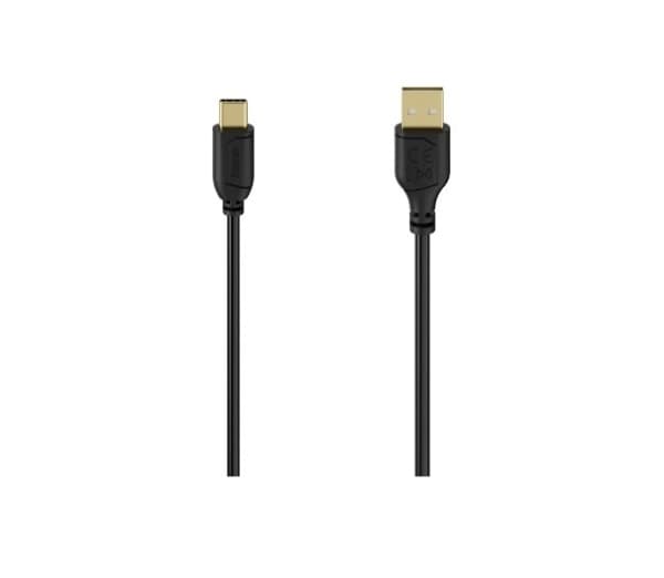 Hama 00074265, 0,75 m, USB A, USB C, USB 2.0, 480 Mbit/s, musta