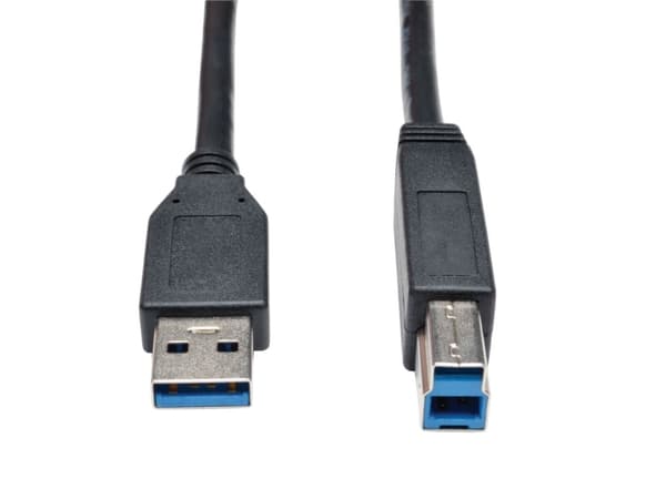Eaton Tripp Lite Series USB 3.2 Gen 1 SuperSpeed Device Cable (A to B M/M) Black, 15 ft. (4.57 m) - USB-kabel - USB Type B (hann) til USB-type A (han