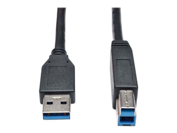 Eaton Tripp Lite Series USB 3.2 Gen 1 SuperSpeed Device Cable (A to B M/M) Black, 15 ft. (4.57 m) - USB-kabel - USB Type B (hann) til USB-type A (han