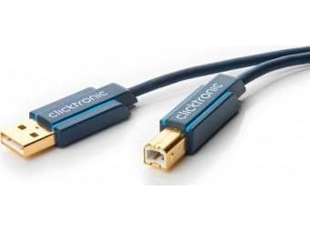 Clicktronic USB-A - USB-B USB-kabel 1,8 m blå (JAB-1404854)