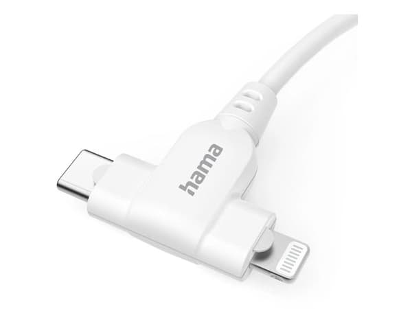 Hama 00201722, 1,5 m, USB C, USB C/Lightning, USB 2.0, 0,48 Gbit/s, Hvit