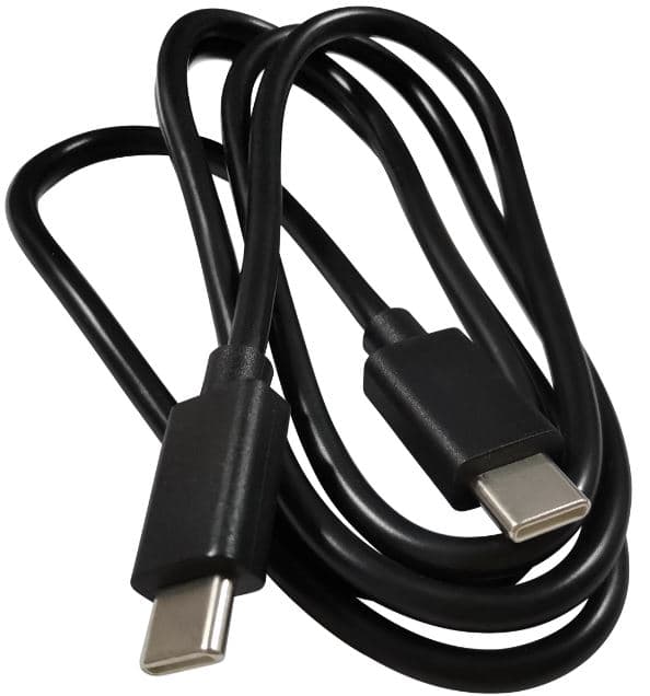 Kabel USB-C - USB-C, 3A, 1m, Sort