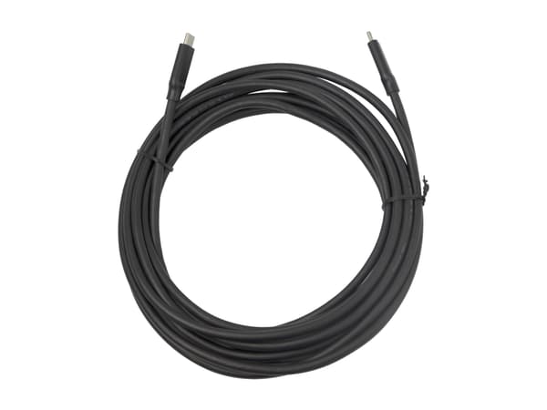 DELTACO - USB-kabel - 24 pin USB-C (hane) till 24 pin USB-C (hane) - USB 3.1 Gen 1 - 20 V - 3 A - 5 m - stöd för DP Alt-läge, 8K30Hz stöd, upp till 5