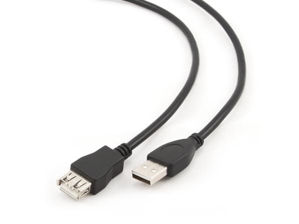 Gembird 3m USB 2.0 A M/FM, 3 m, USB A, USB A, USB 2.0, Hane/Hona, Svart