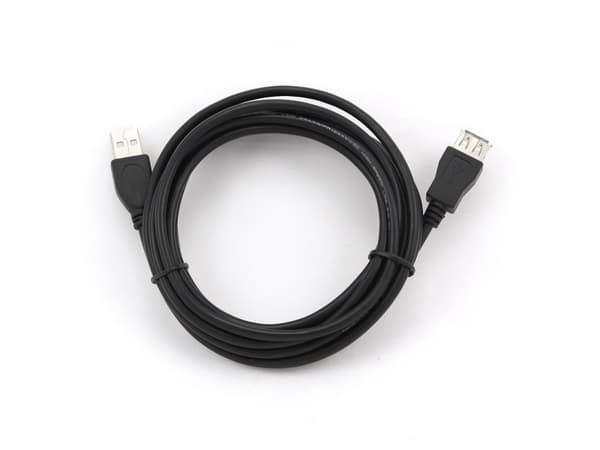 Gembird 3m USB 2.0 A M/FM, 3 m, USB A, USB A, USB 2.0, Hane/Hona, Svart