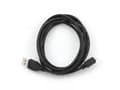 Pikkukuva 1 / 5: Cablexpert - USB-kaapeli - Micro-USB tyyppi B (uros) - USB (uros) - 3 m - muotoiltu - musta