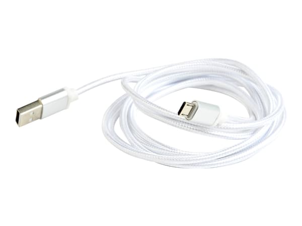 Gembird CCB-MUSB2B-AMBM-6-S, 1,8 m, Micro-USB B, USB A, USB 2.0, Vit
